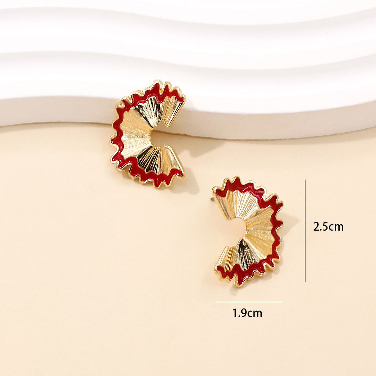 Women's Pencil Chip Design Drop Oil Cute Stud Earrings