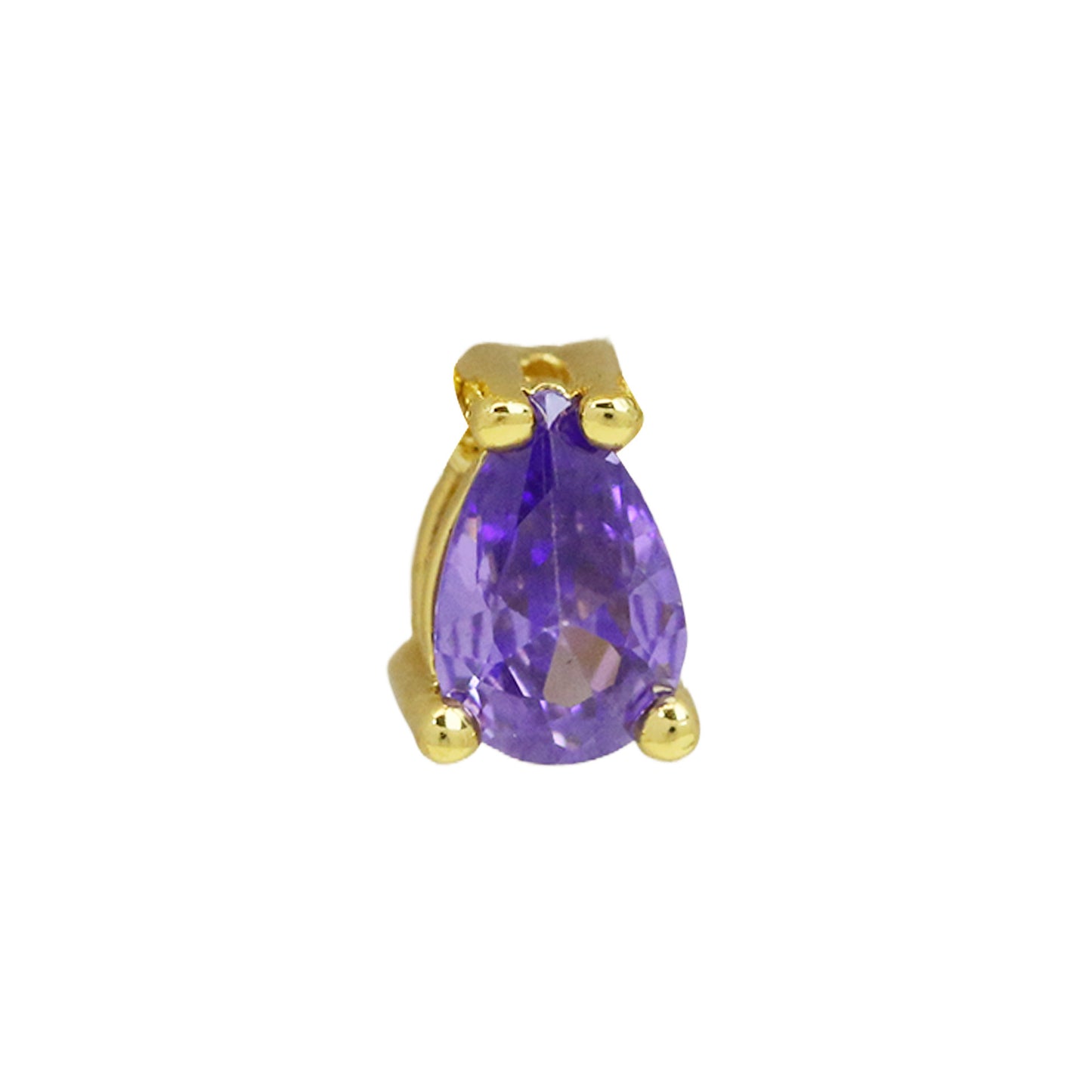 Brass Drop-shaped Moon Birthstone With English Pendants