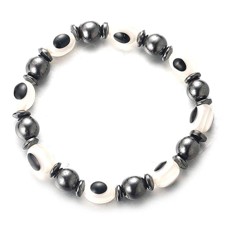 Haematite Eye Gift For Ladies Hematite Spacer String Beads Stretch Bracelet