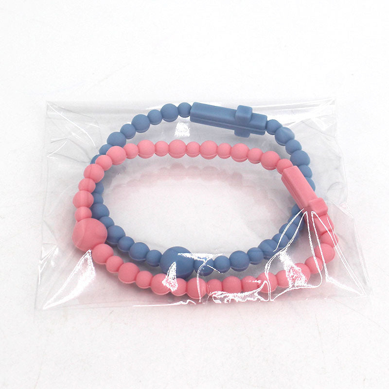 Fashion Macaron Color Series Cross Silicone Simple Bracelet