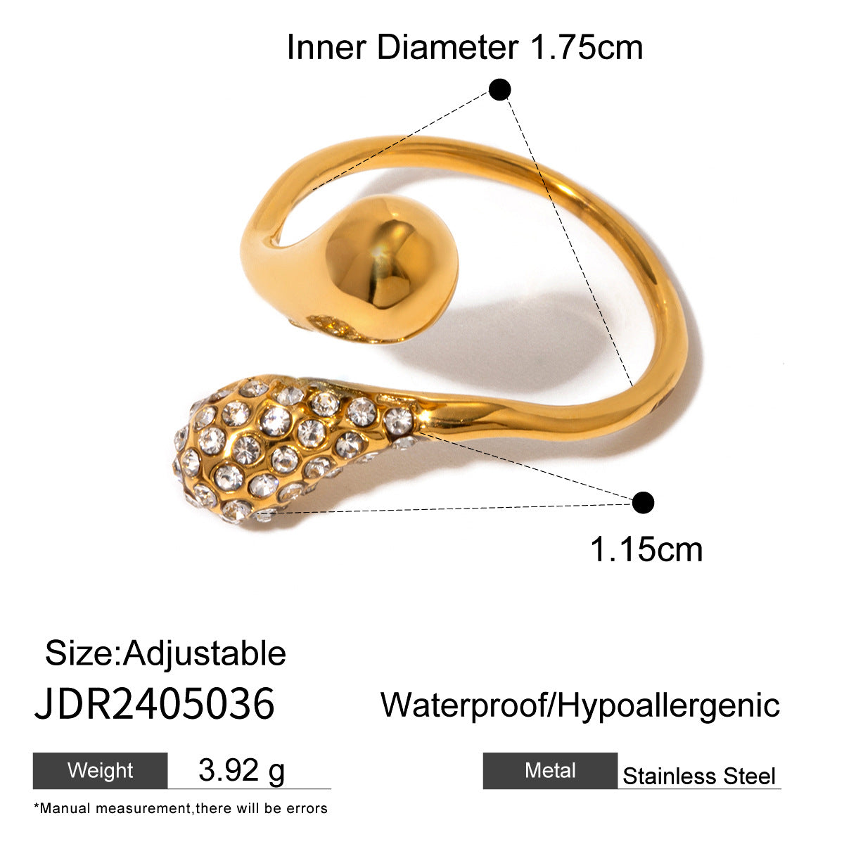 Diamond Opening High Sense Niche Titanium Rings