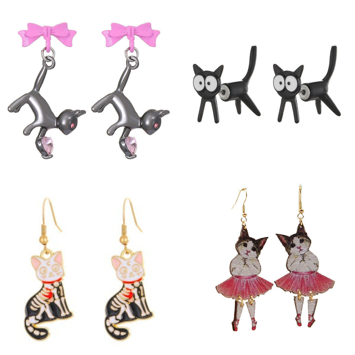 Loves Cats Female Niche High Sense Cute Earrings