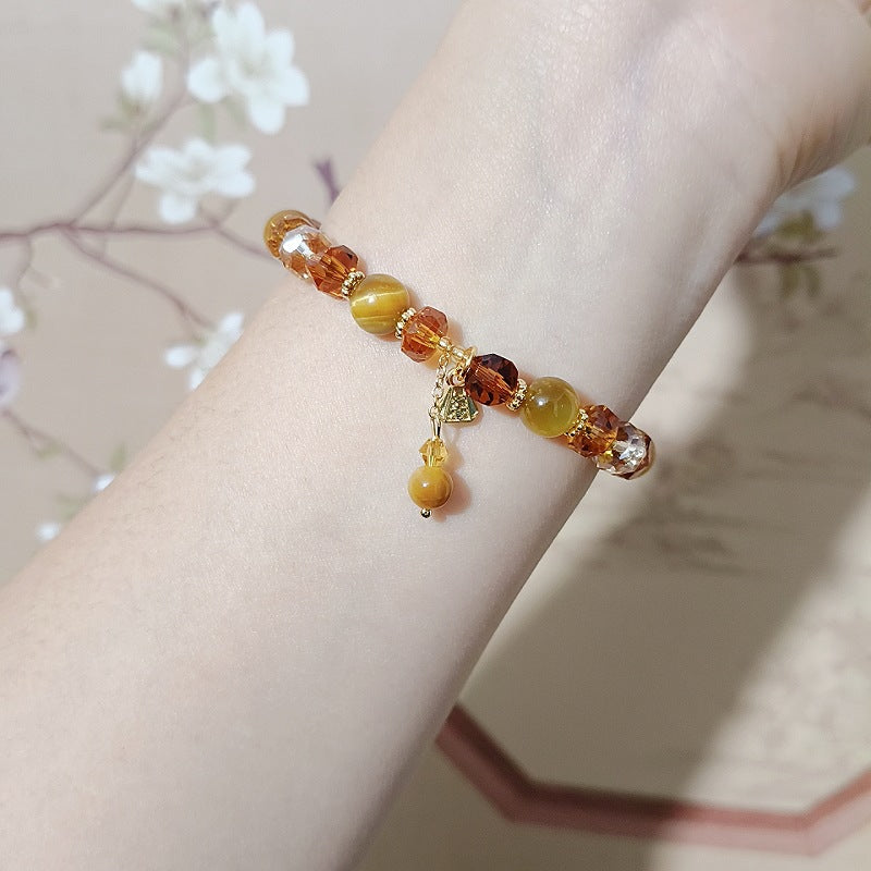 Natural Crystal Lucky Vintage Gourd Well Content Girlfriend Bracelets
