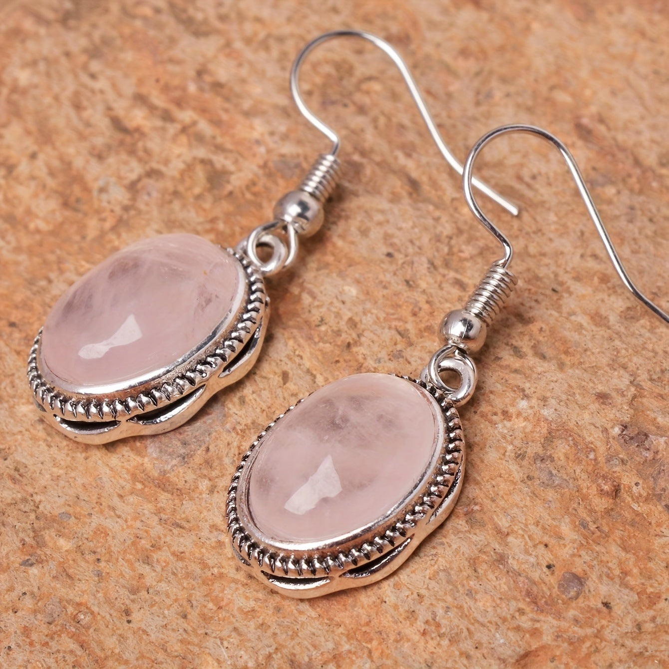 Women's Gemstone Simple Temperament Alloy Fashion Personalized Eardrops Earrings