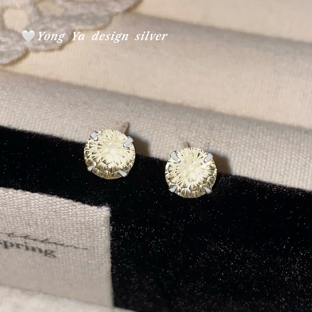 Fireworks Color Zircon Ear Colorful Gentle Stud Earrings
