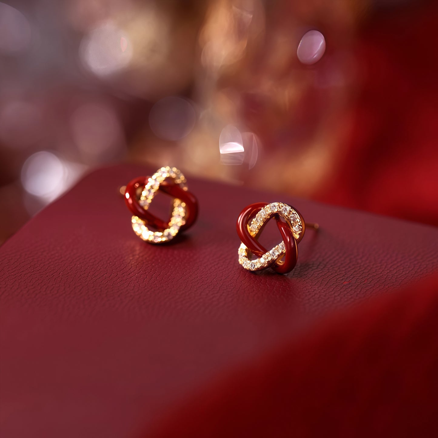 Needle Truelove Knot Female High-grade Sense Red Rings