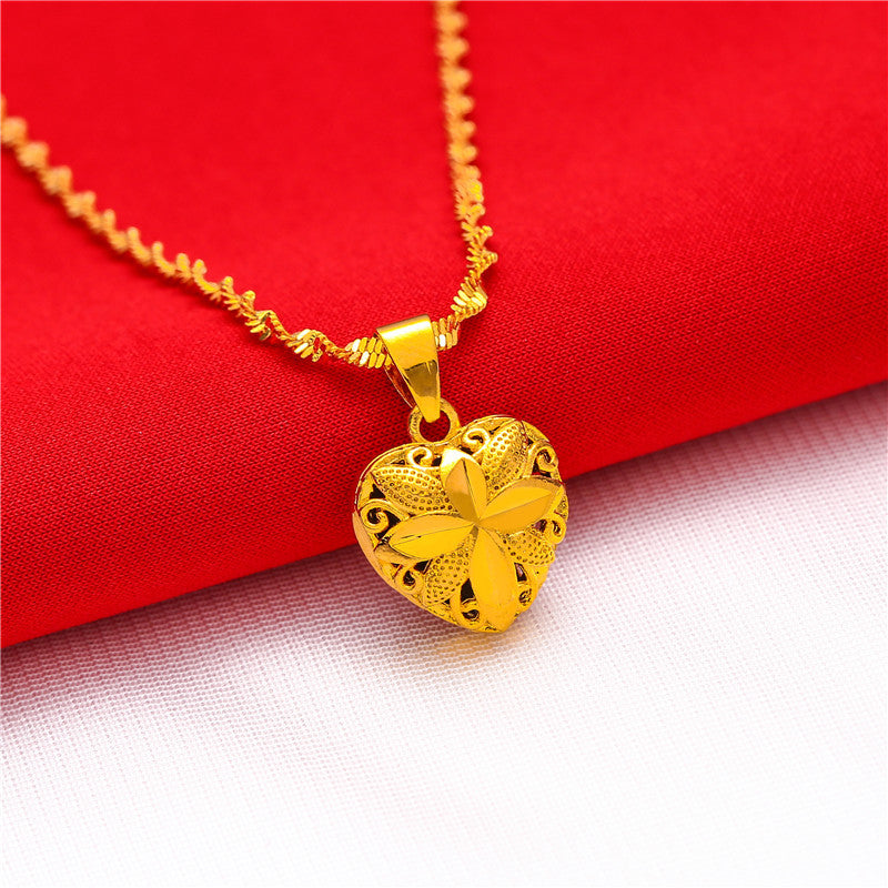 Women's Box Chain Packaging Flower Water Ripple Necklaces