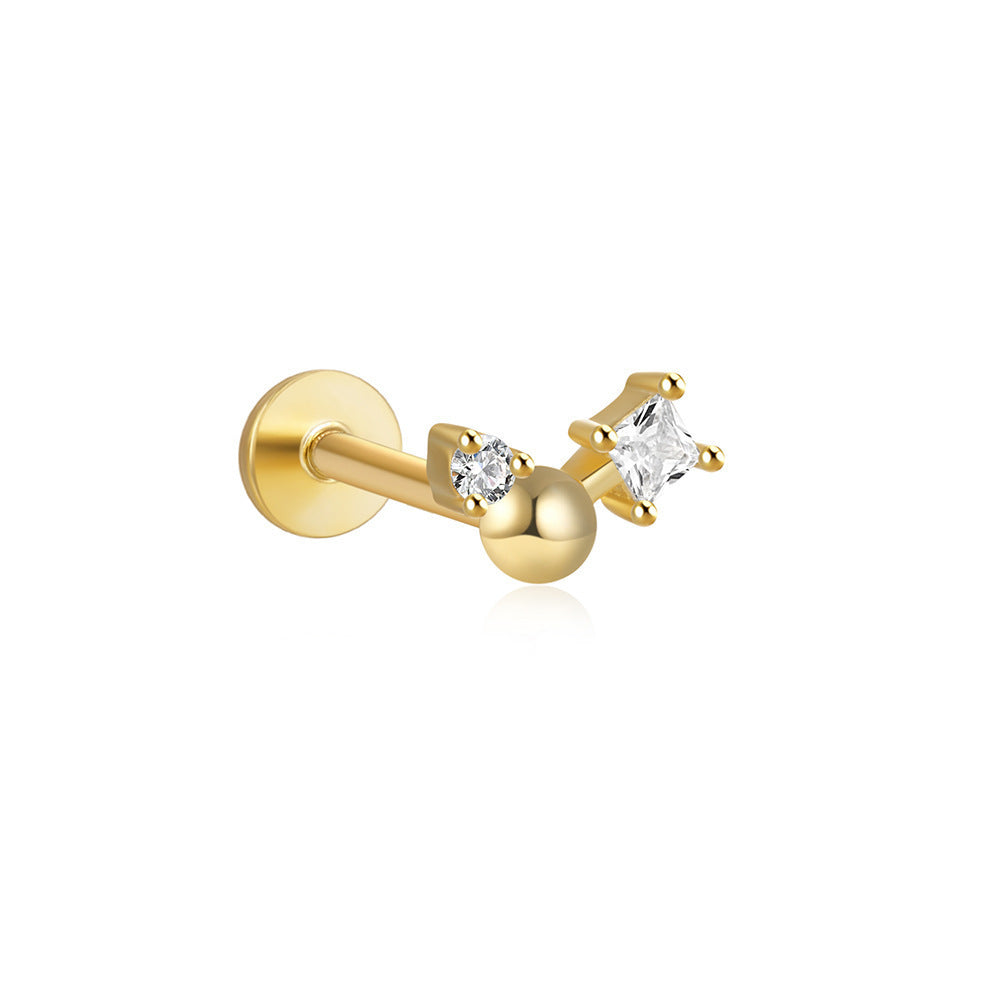 Women's Stars Fashion Flat Head Piercing Thread Ear Earrings