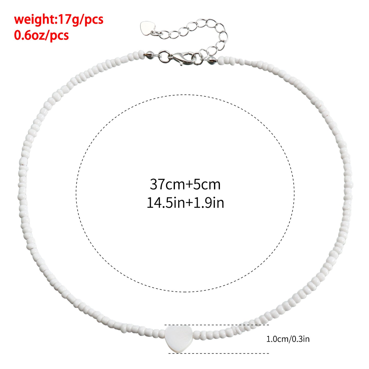 Women's Ornament Bohemian White Small Size Beads Necklaces