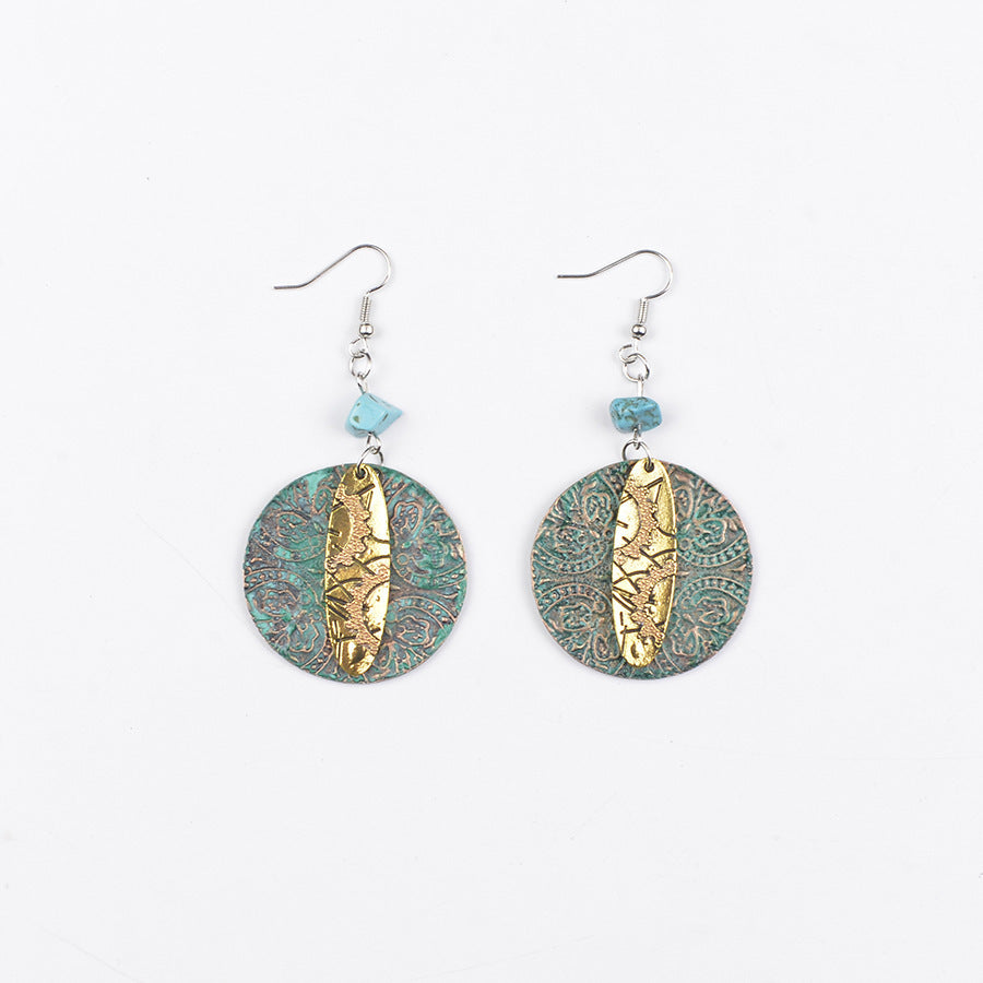 Women's Multiple Options Bohemian Ethnic Turquoise Eardrops Combination Earrings
