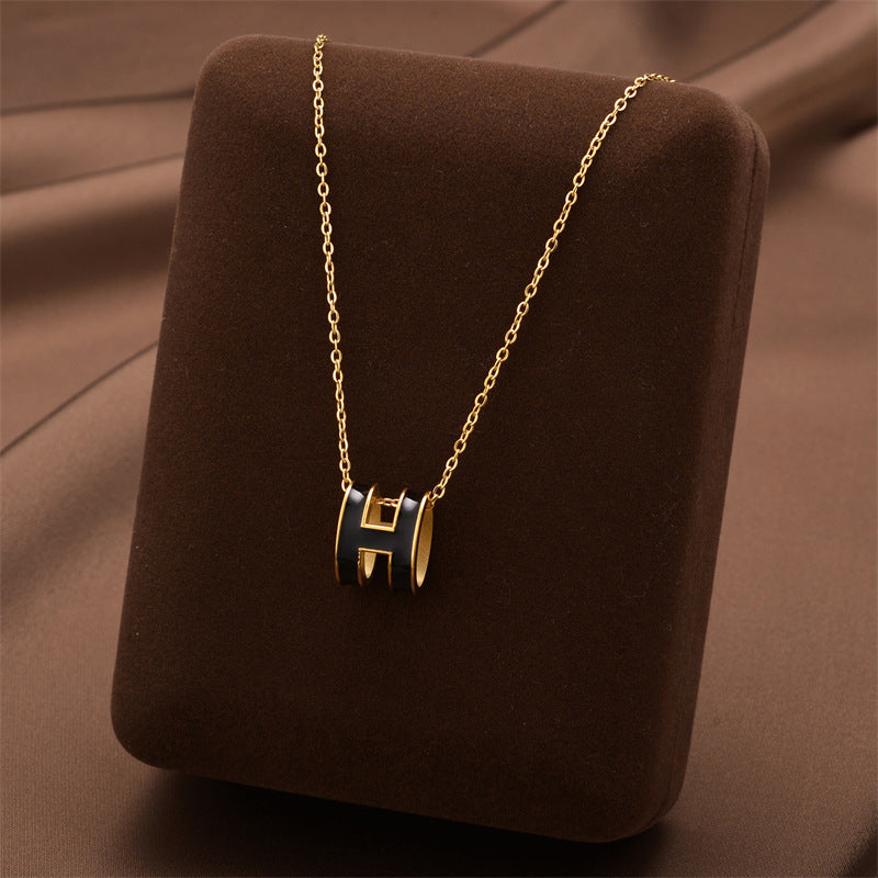 Titanium Steel Female Niche Simple Temperament Clavicle Pendants