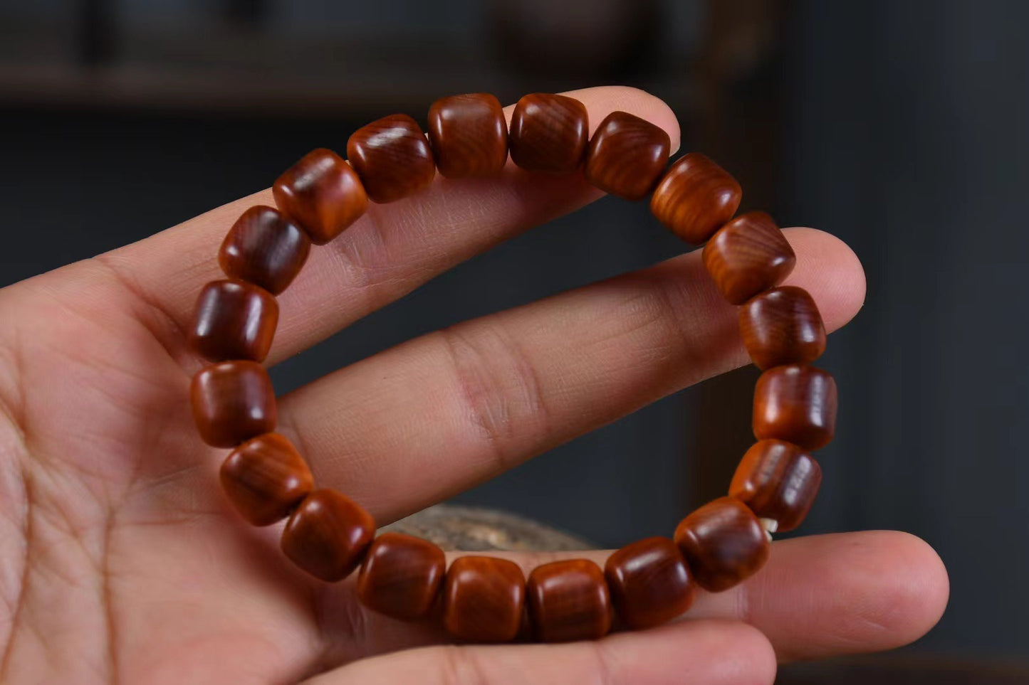 Women's & Men's Arborvitae Lightning Transparent Buddha Beads Live Studio Drainage Temple Bracelet