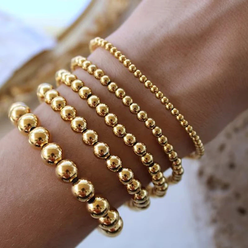 Women's & Men's Stainless Steel Gold-plated Gold Sier Two-color Bracelet