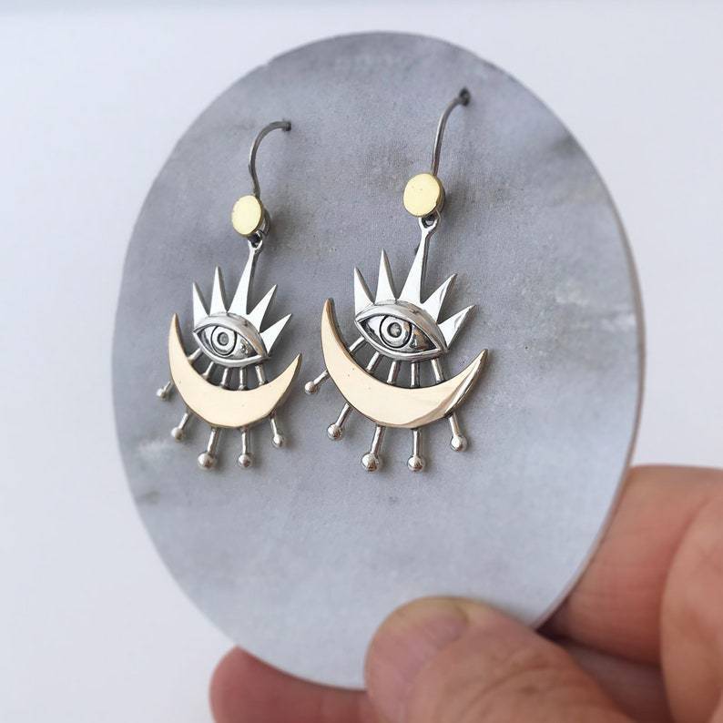 Women's Exaggerated Personalized Sun Moon Trendy Trend Earrings