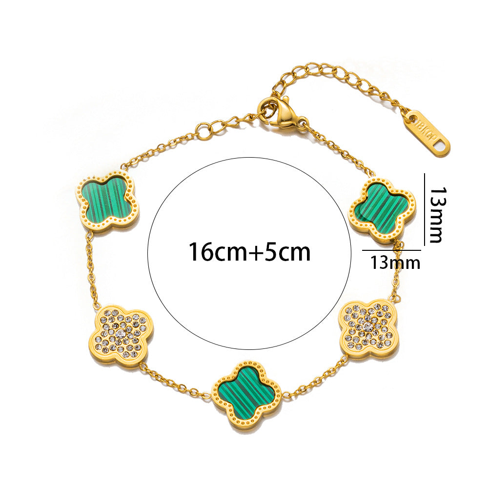 Diamond Rose Gold Fashion Charm Pork Bracelet