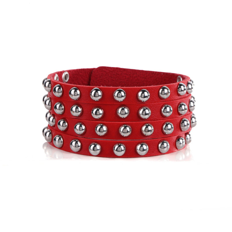 Fashion Twist Leather Cool Punk Rock Bracelet