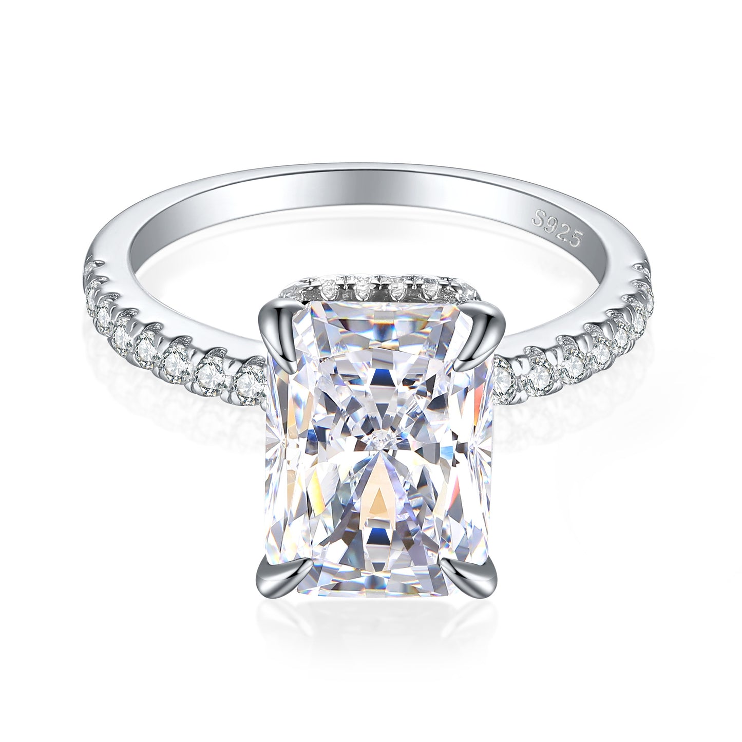 Karat High Carbon Rhinestone Female Niche Advanced Light Rings