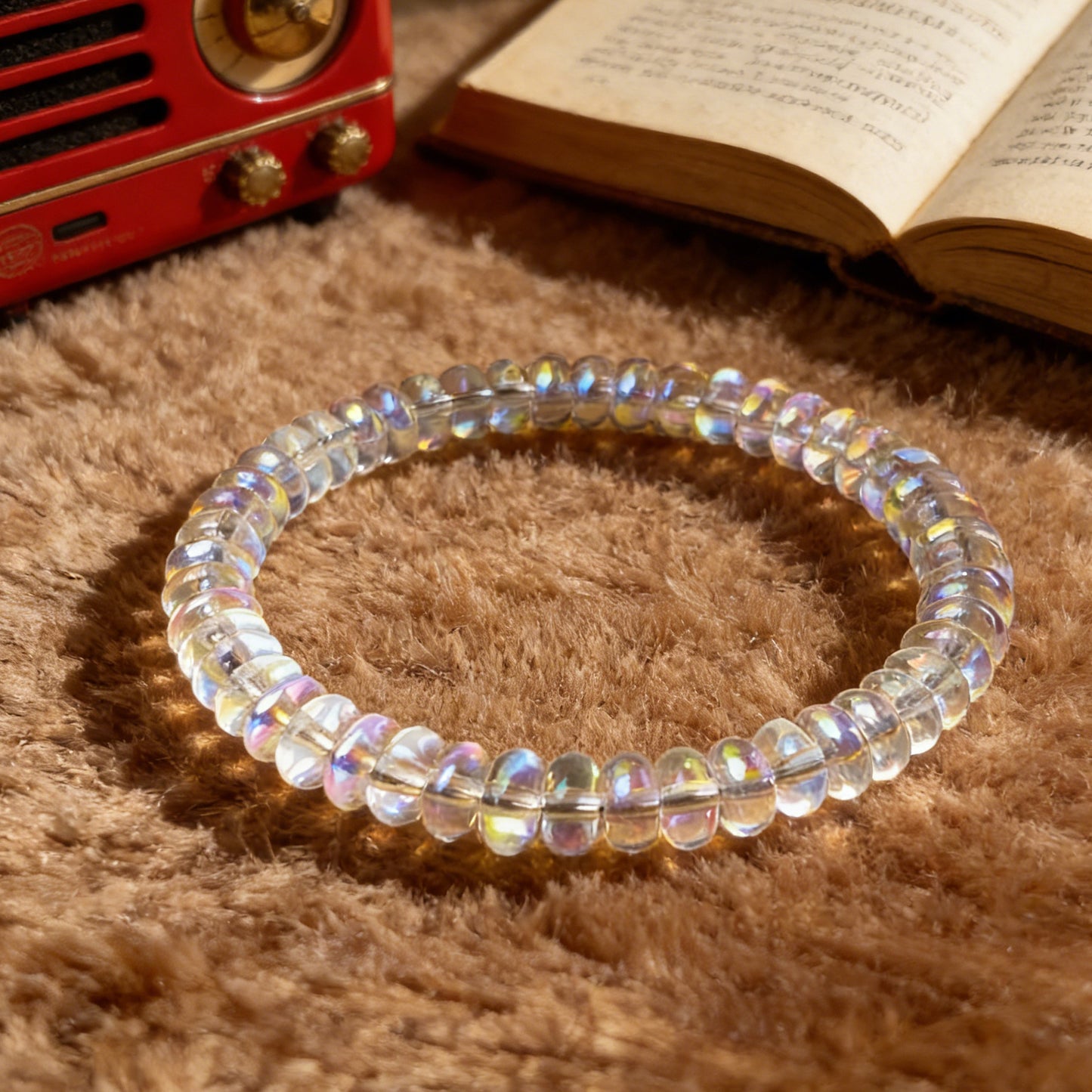 Popular Crystal Abacus Beads Opal Glass Bracelets