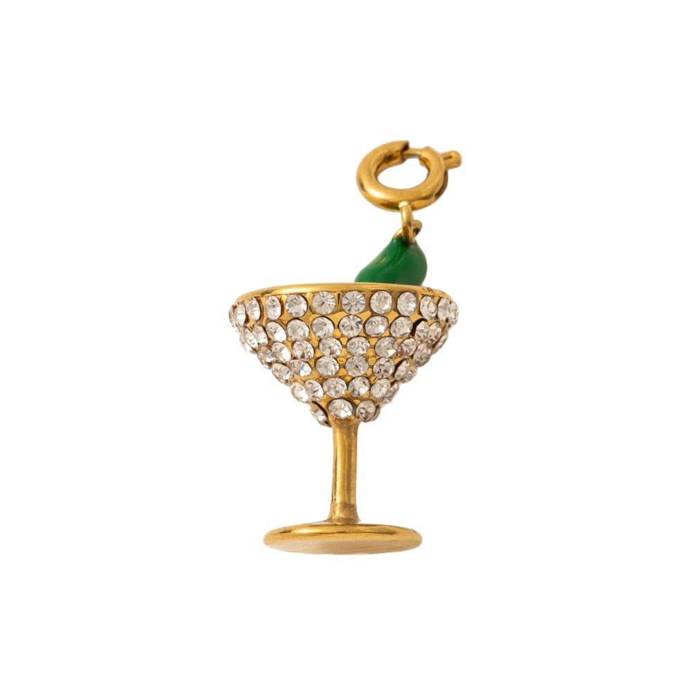Mushroom Parts Vacuum Plating Gold Color Pendants