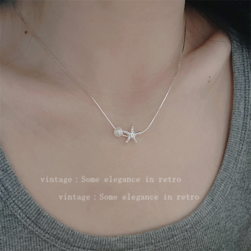 Luxury Simple Niche High-grade Clavicle Chain Sier Necklace