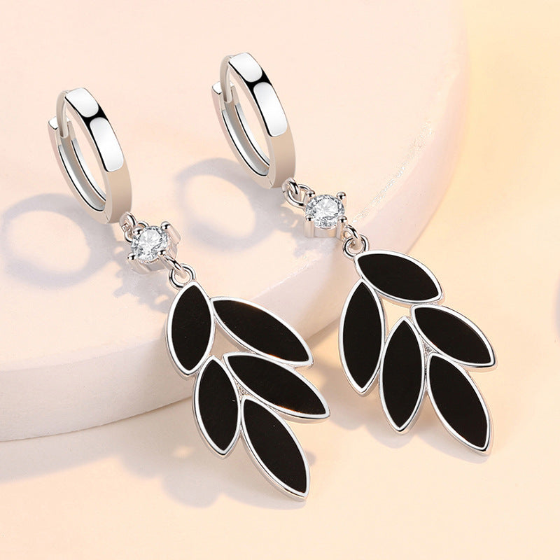 Leaf Long Exaggerated Geometry Hollow Dripping Earrings