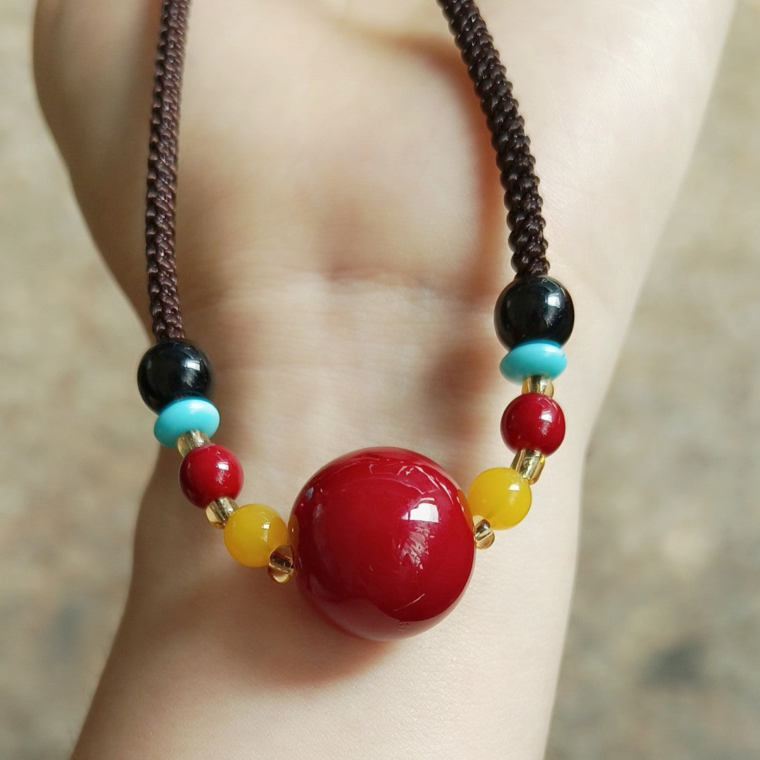 Women's Vintage Ethnic Style Tassel Flower Basket For Niche Design National Necklace