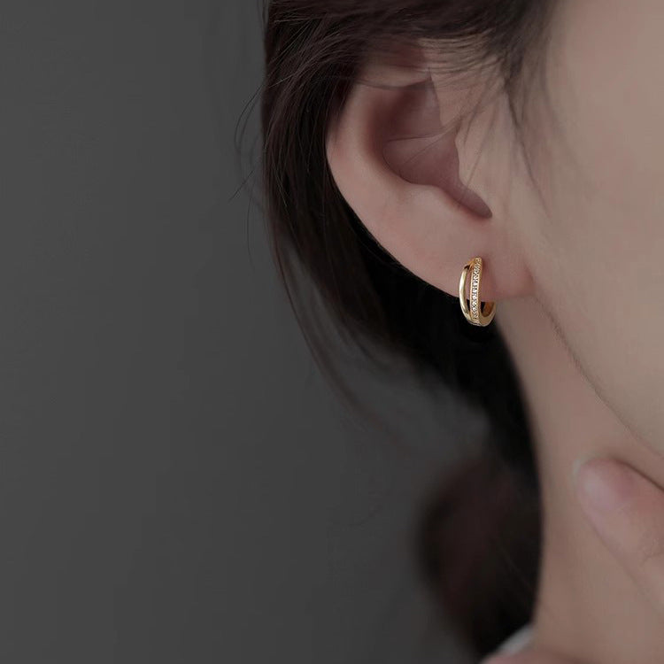 Women's Simple For Retro Fashion Micro Inlay Shiny Zircon Earrings