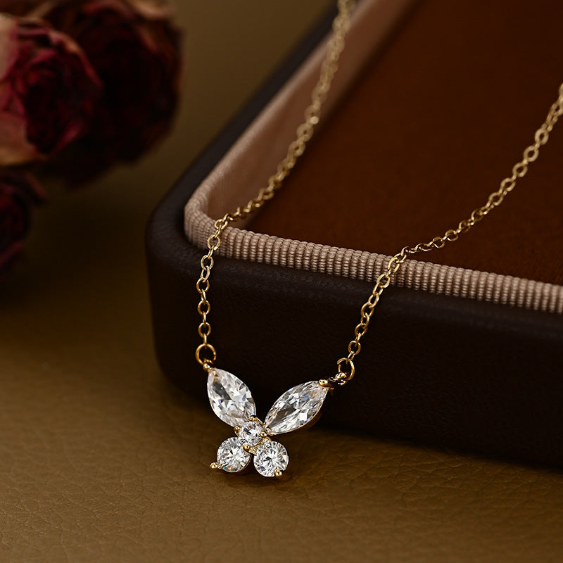 Zircon Temperament Clavicle Chain Female Niche Design Necklace
