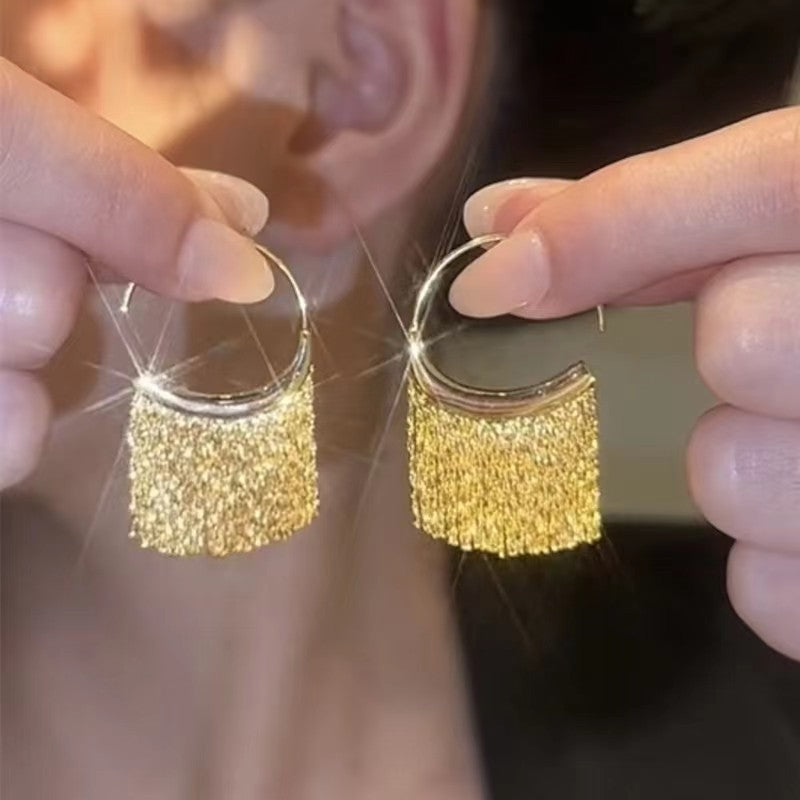 Tassel Cold Style Copper Simple Grace Earrings