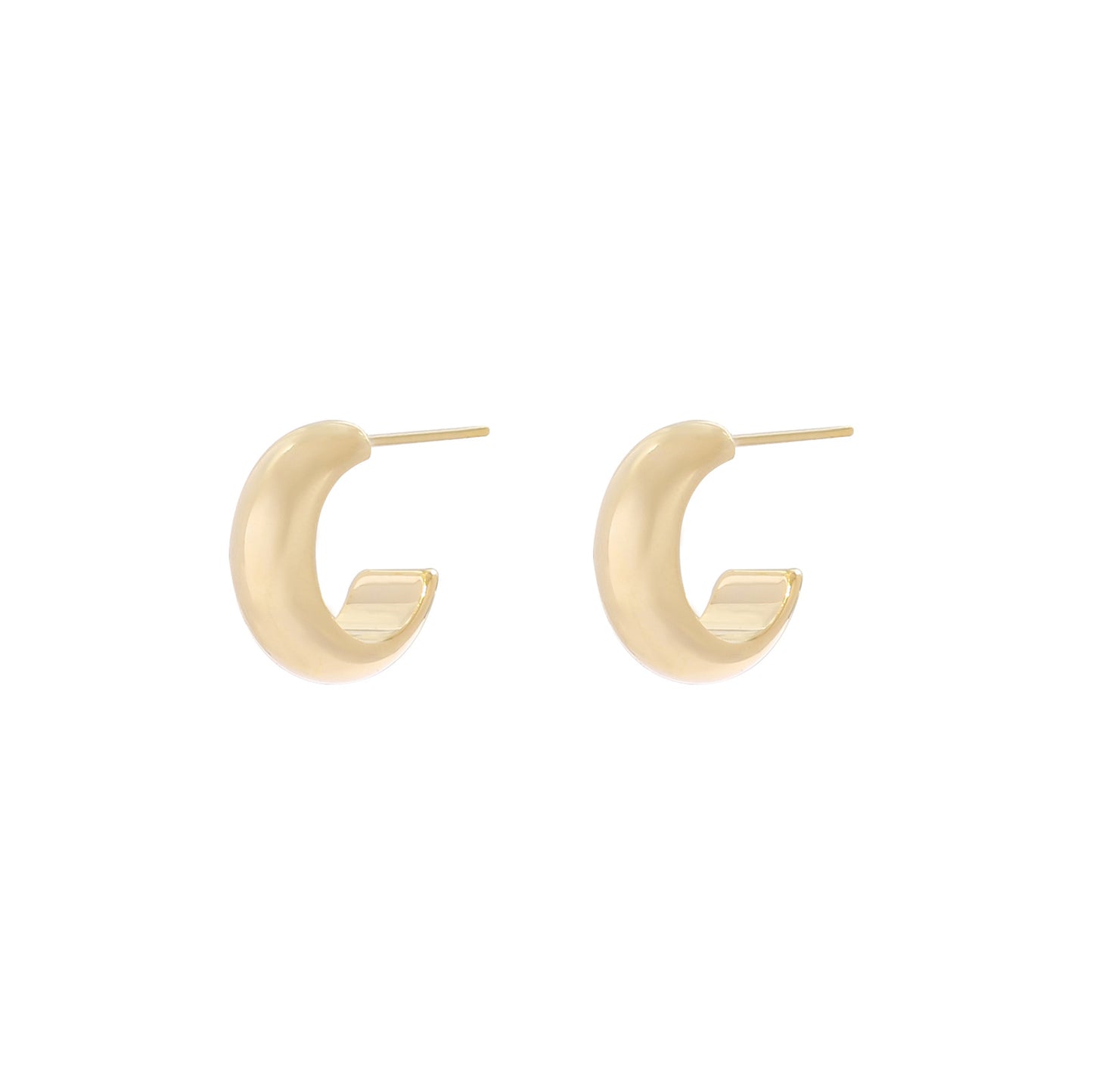 Women's Simple Glossy Shaped Sterling Sier Light Luxury Stud Earrings