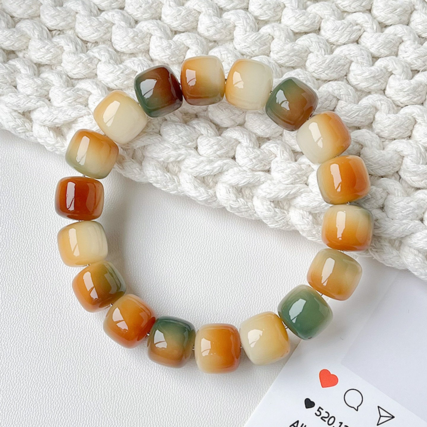 Bodhi Pliable Temperament Hand Toy Seed Barrel Beads Single Circle Bracelet