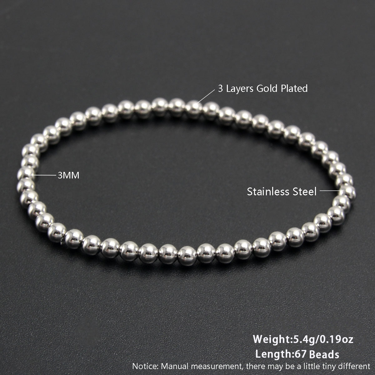Women's & Men's Stainless Steel Gold-plated Gold Sier Two-color Bracelet