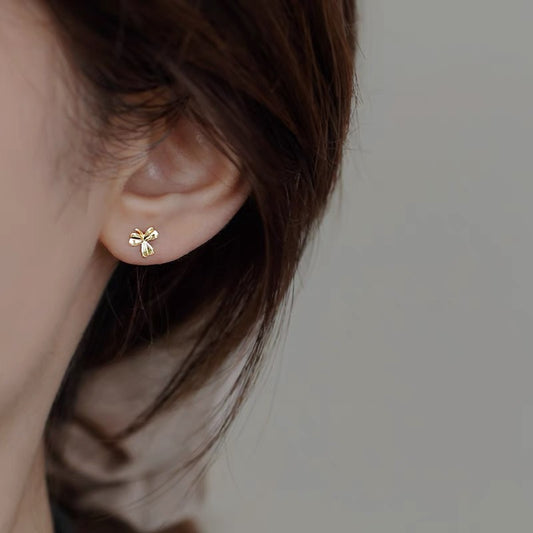 Sier Korean Style Simple Fashion Three Earrings