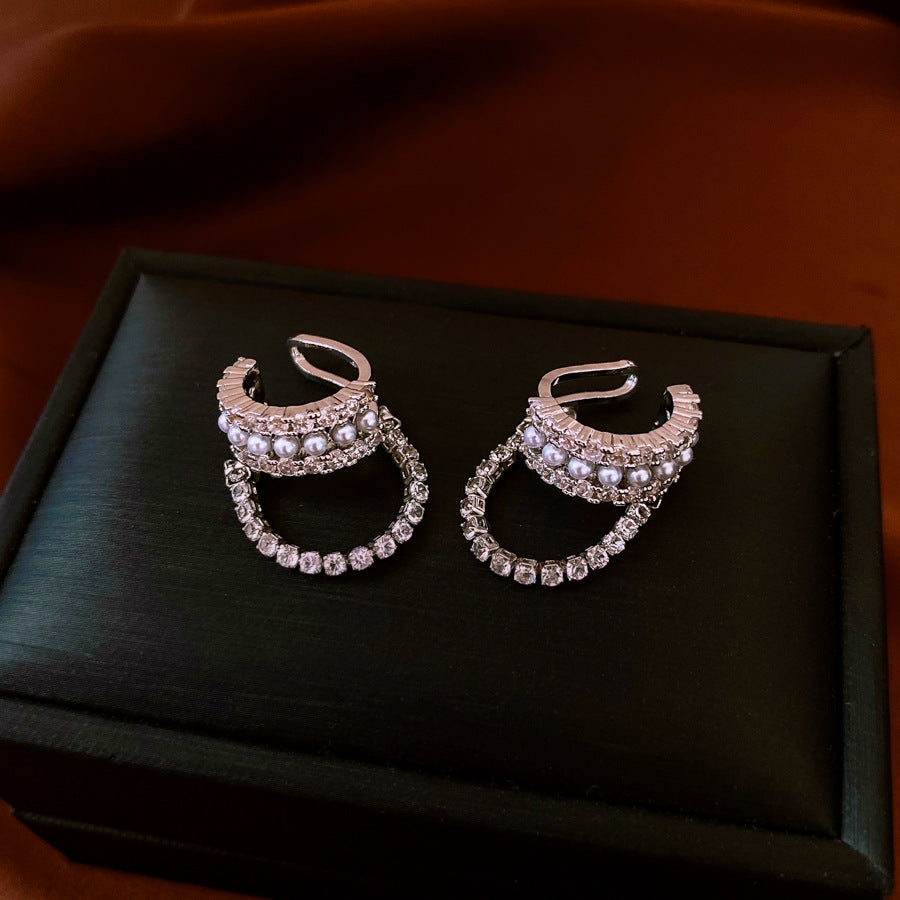 Tassel Ear Clip Vintage Court Style Rings