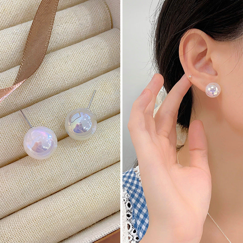 Cheng Pearl Pure Sier High-grade Light Earrings