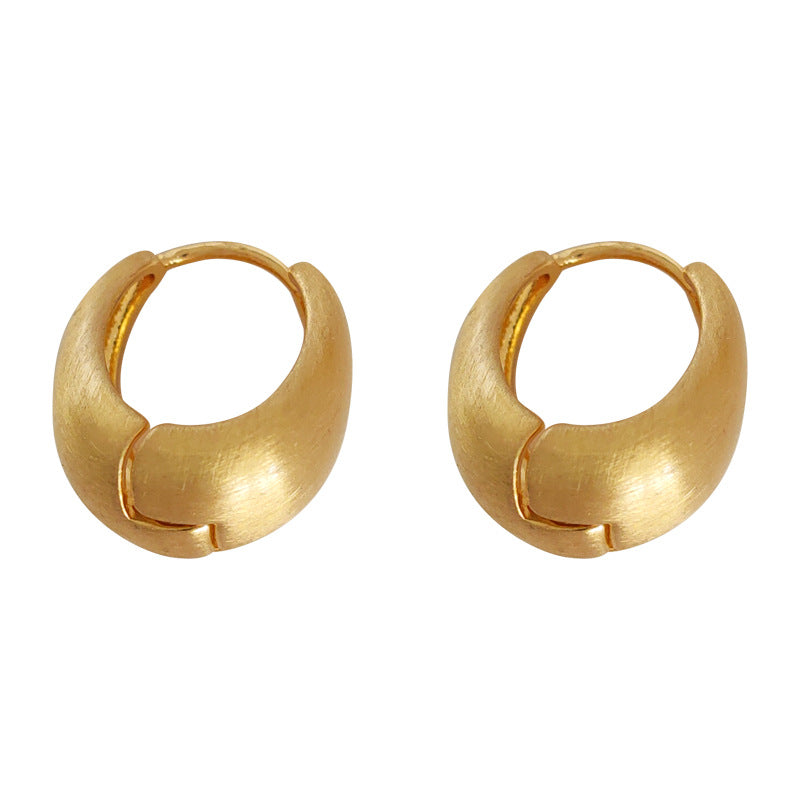 Women's Style Retro Minimalist Oval Clip Temperament Ear Buckle
