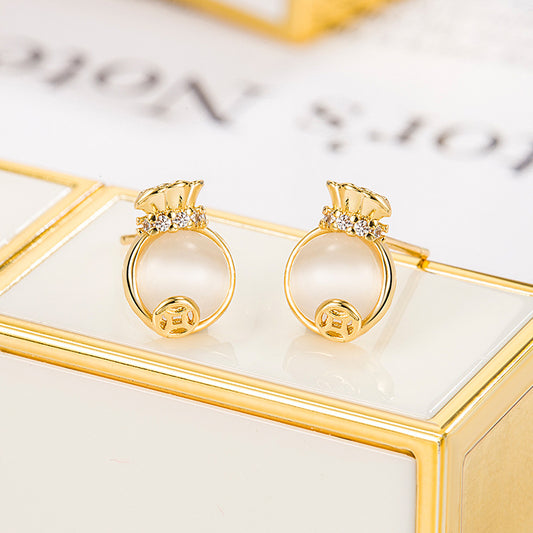 Women's Money Bag For Niche Design Unique Daily Earrings