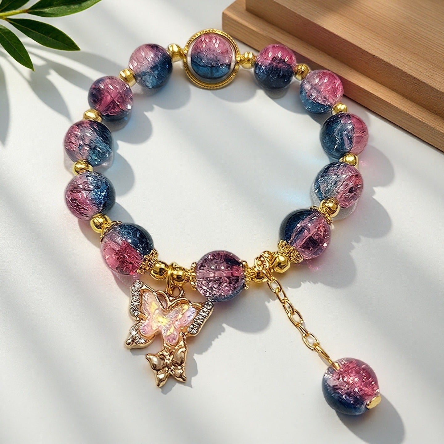 Fantasy Flower Glazed Female Gradient Contrast Bracelet