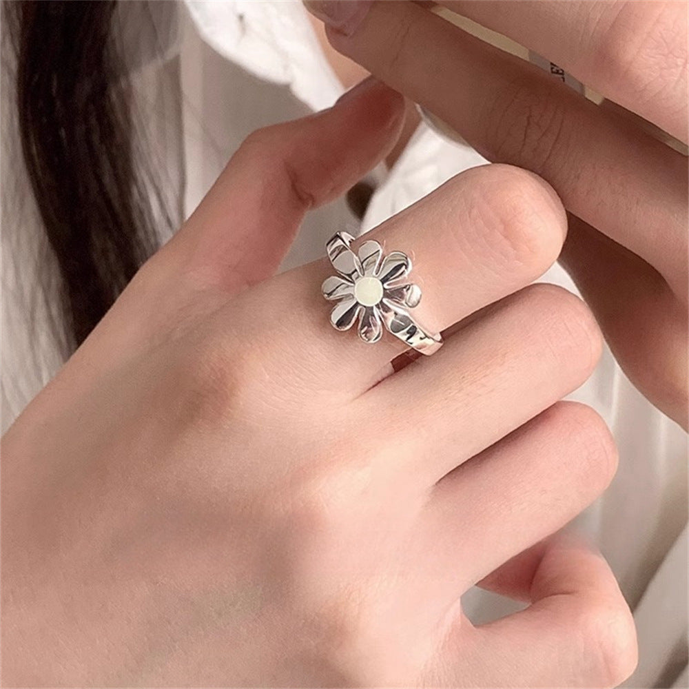 Style Simple Irregular Sterling Sier Female Design Rings