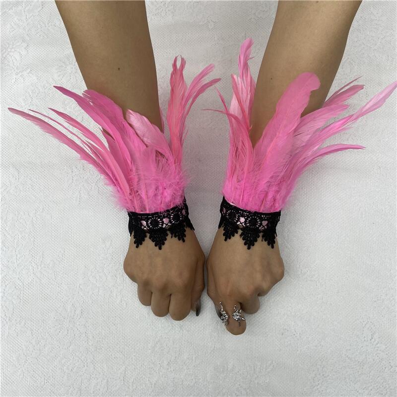 Feather Halloween Performance Ball Lace Wristband Bracelets