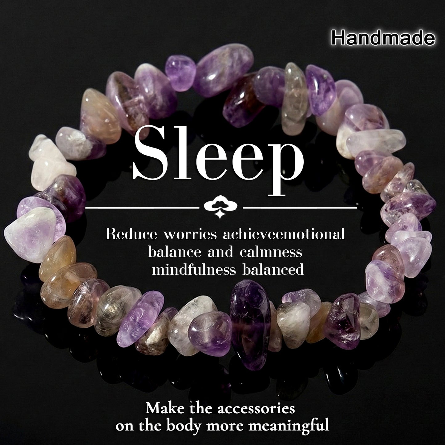 Multicolor Natural Stone Irregular Design Daily Bracelet