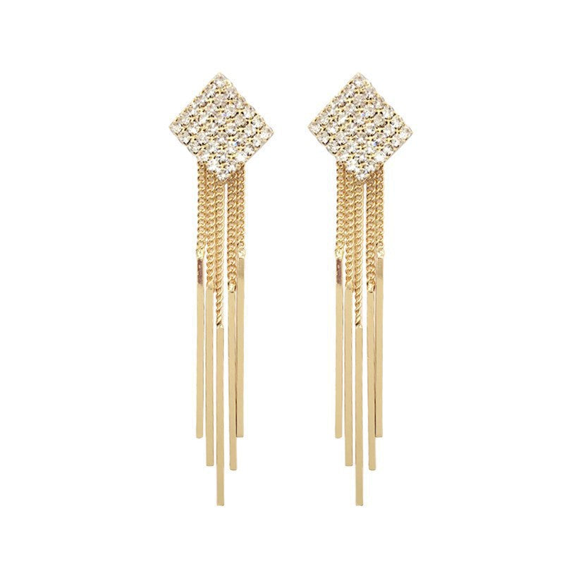 Needle Claw Chain Tassel Long Elegant High-grade Super Fairy Thin Earrings