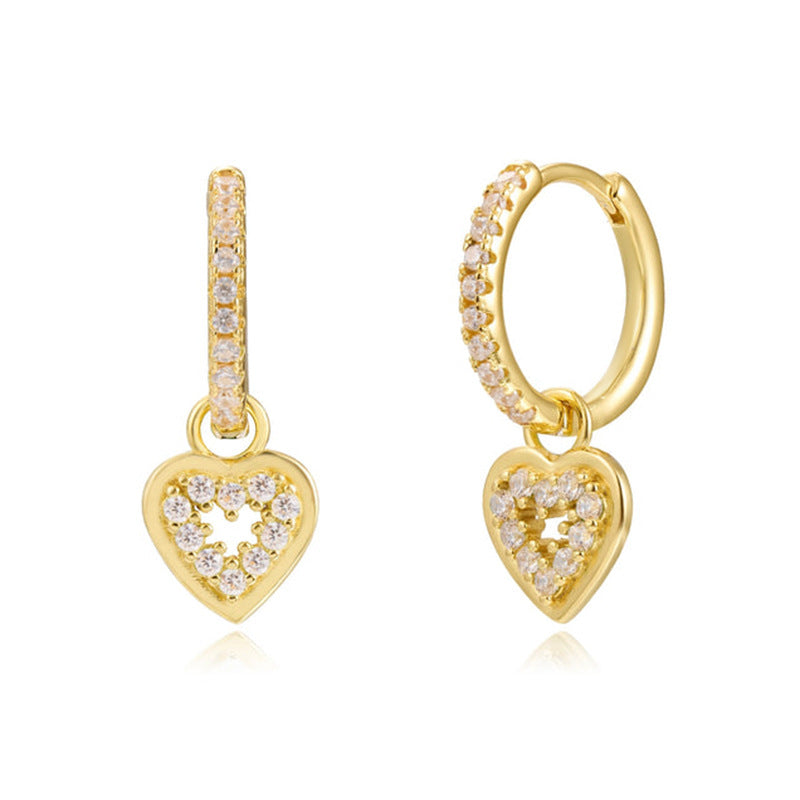 French Entry Lux Geometric Inlaid White Diamond Simple Rings