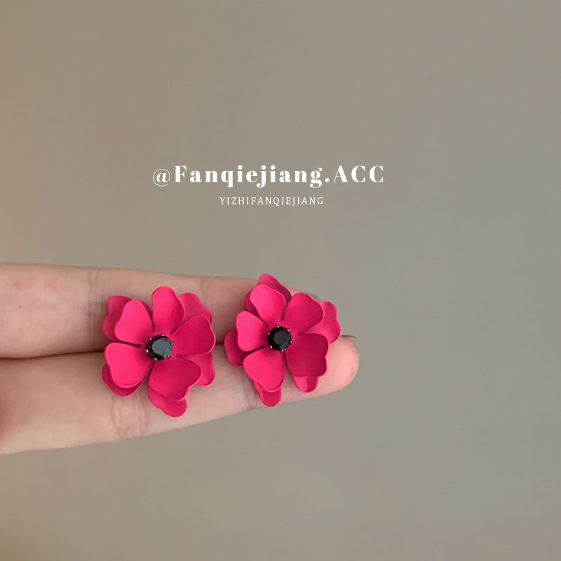 Fairy Style Korean Sweet Mori Minority Elegant Face Earrings
