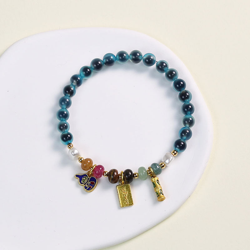 Women's Agate High-grade Natural Fragrant Gray Glaze Scenic Spot Live Bracelets