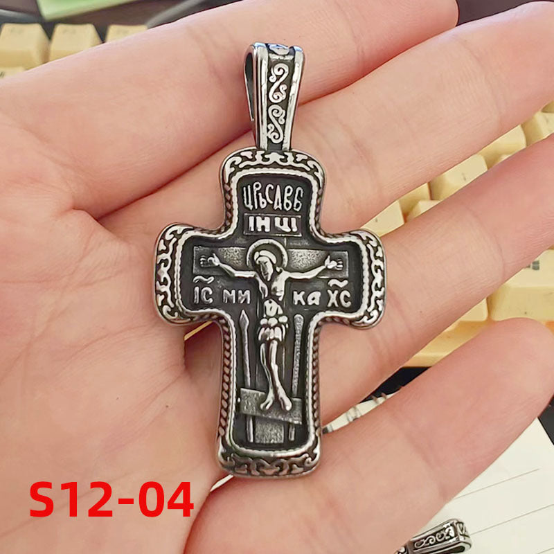 Men's Titanium Steel Suffering Cross Stainless Casting Pendants