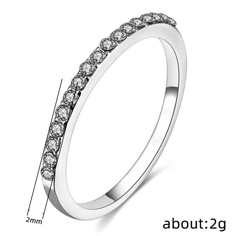 Women's Best-selling Simple Style Zircon All Match Rings