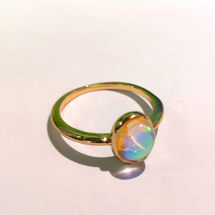 Pearl Opal Wide Face Popular Hand Rings