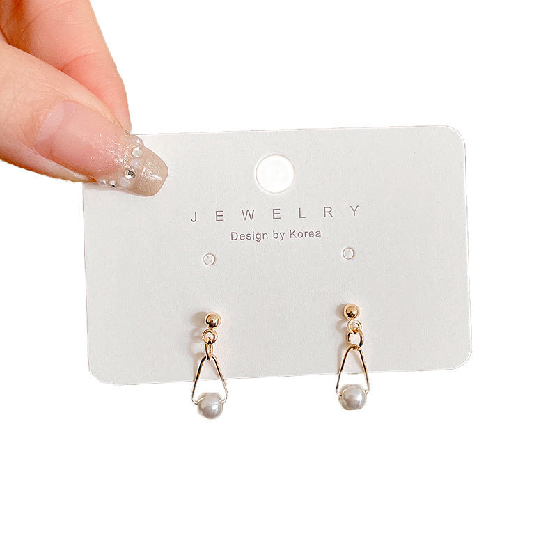 Pearl High-grade Butterfly Ear Clip Fashionable Earrings