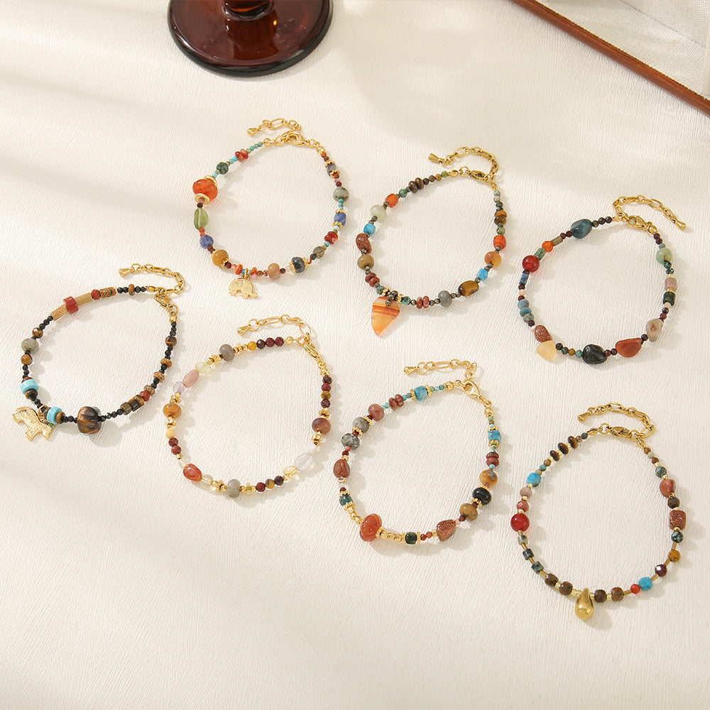 Style Lucky Natural Stone Design Retro Bracelets